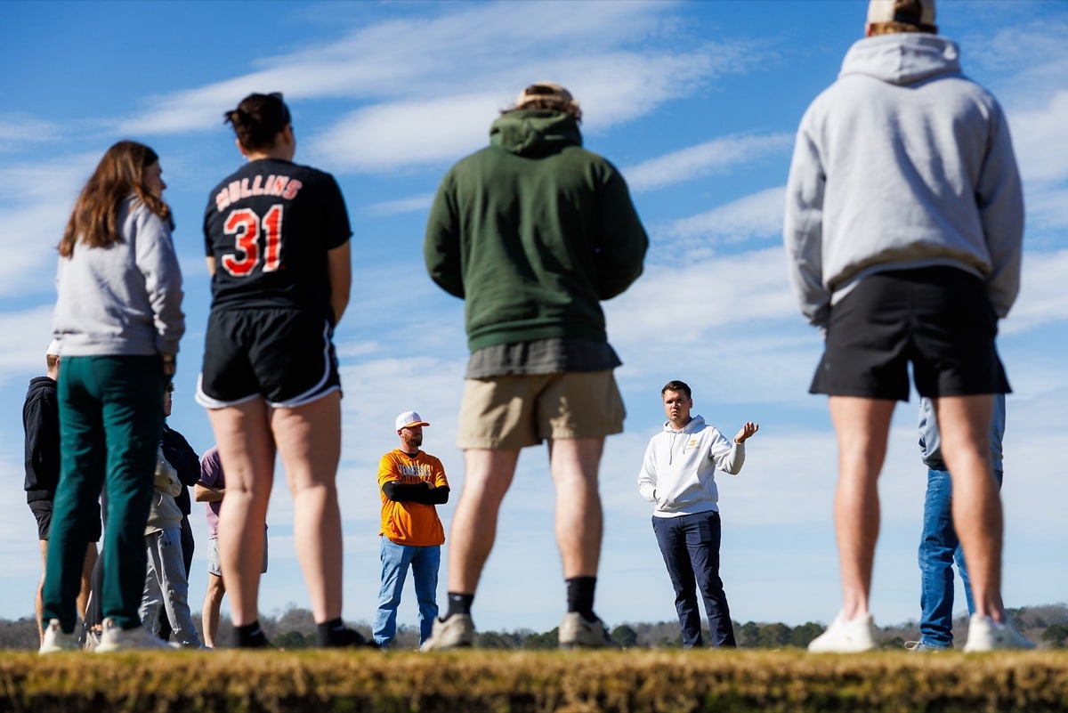 Students study the outdoors during a UT field course